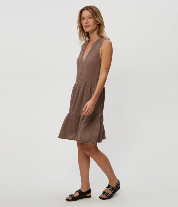 Michael Stars Daisy Gauze Dress- Dresses | Knee Length Dresses