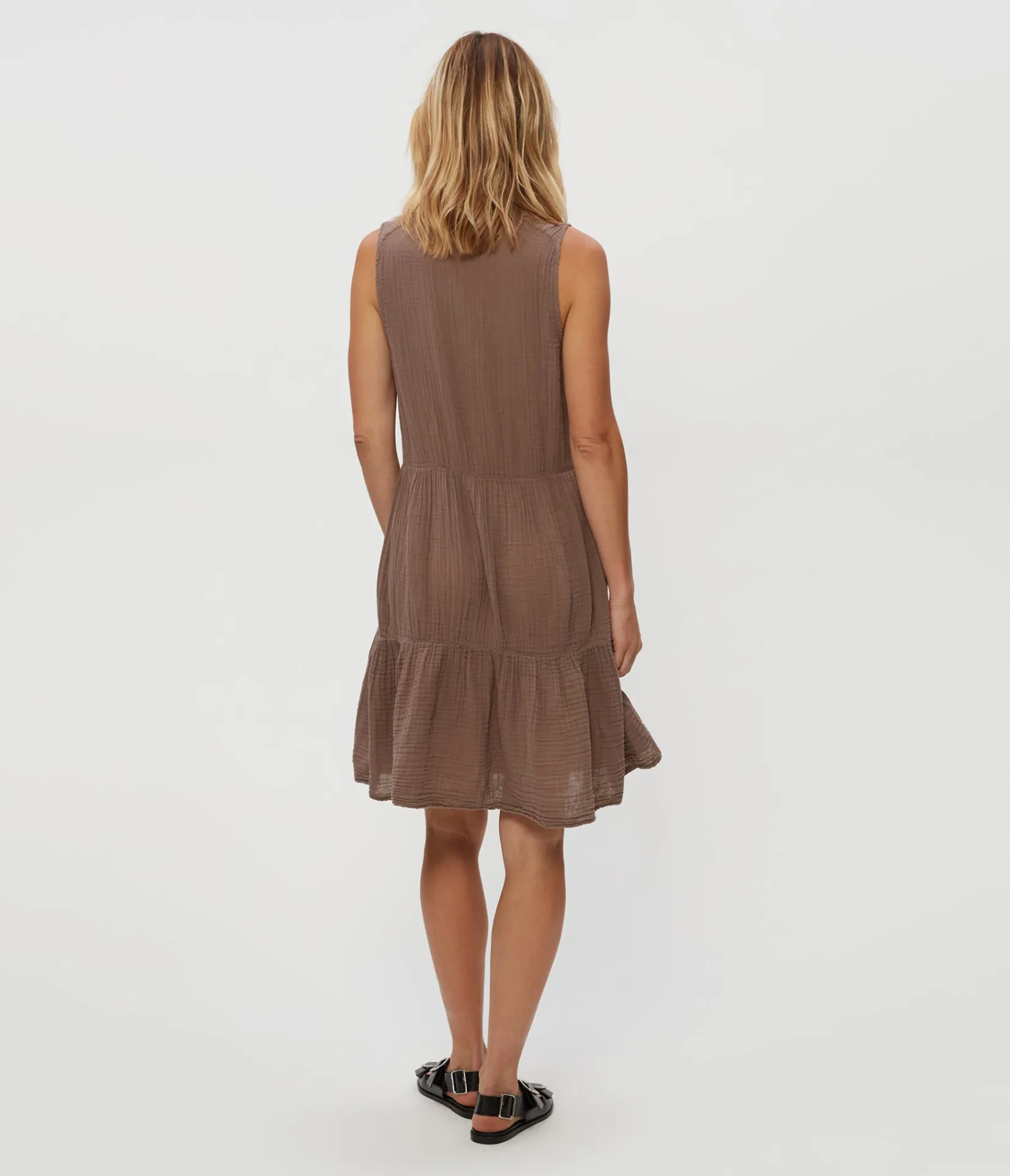daisy_gauze_dress_28.webp Michael Stars Daisy Gauze Dress- Dresses | Knee Length Dresses