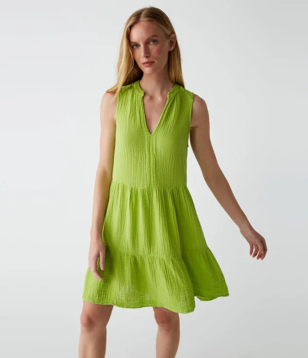 Michael Stars Daisy Gauze Dress- Dresses | Knee Length Dresses