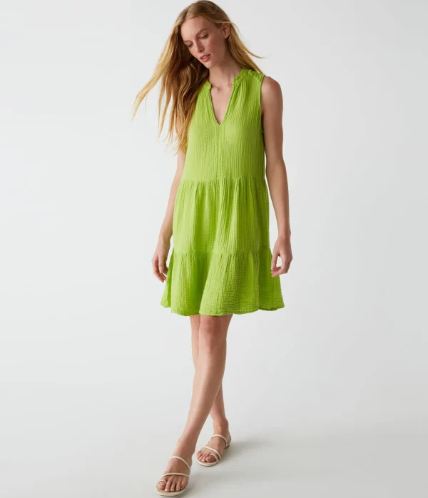 Michael Stars Daisy Gauze Dress- Dresses | Knee Length Dresses