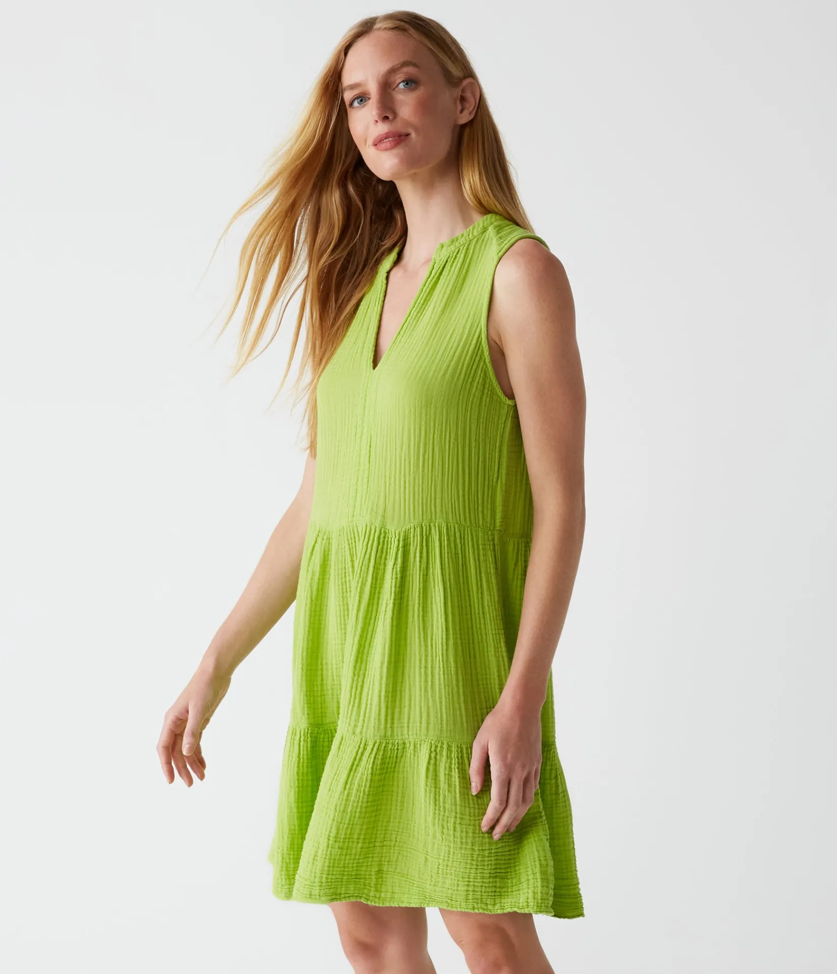 daisy_gauze_dress_31.webp Michael Stars Daisy Gauze Dress- Dresses | Knee Length Dresses