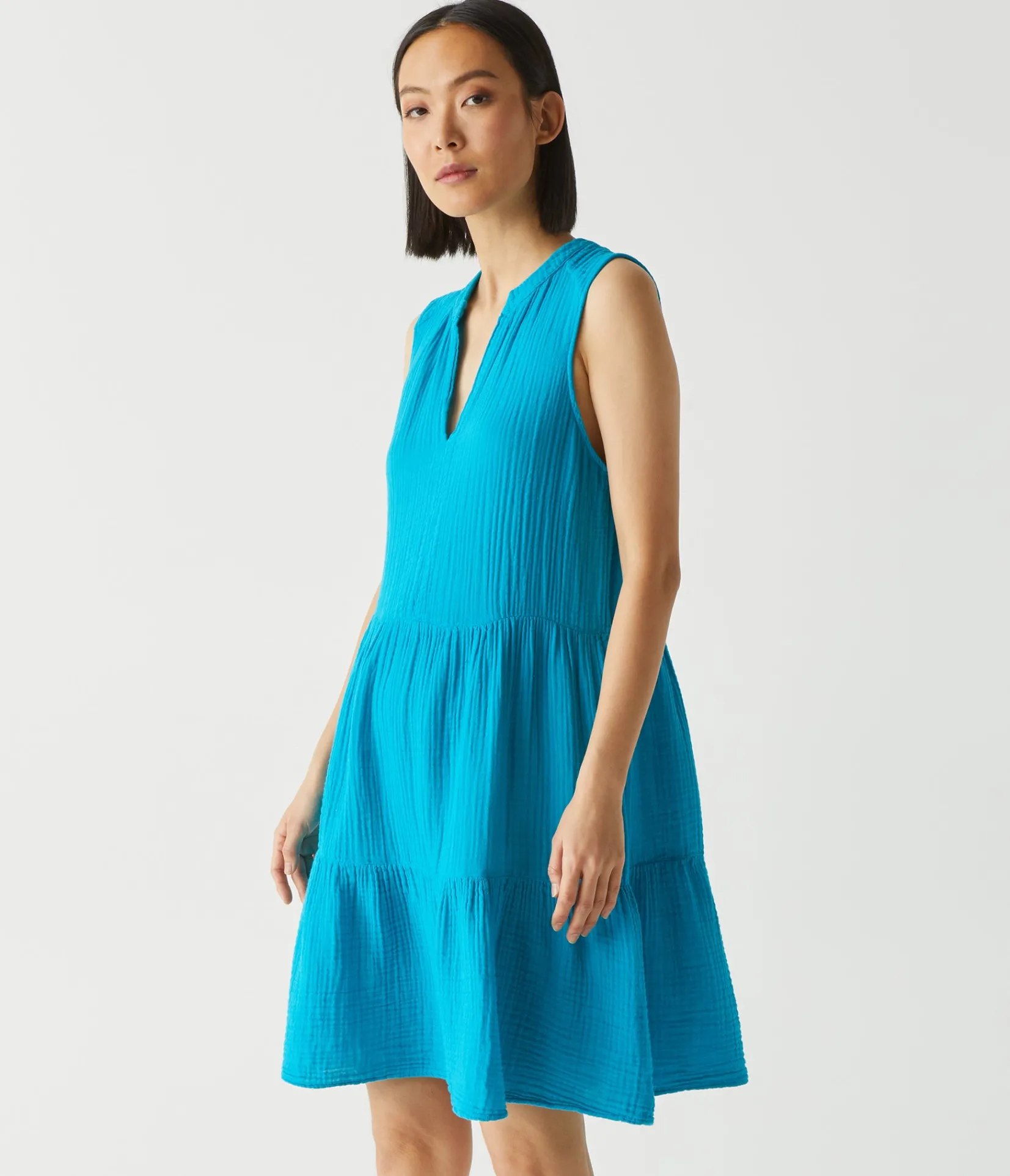 daisy_gauze_dress_35.webp Michael Stars Daisy Gauze Dress- Dresses | Knee Length Dresses