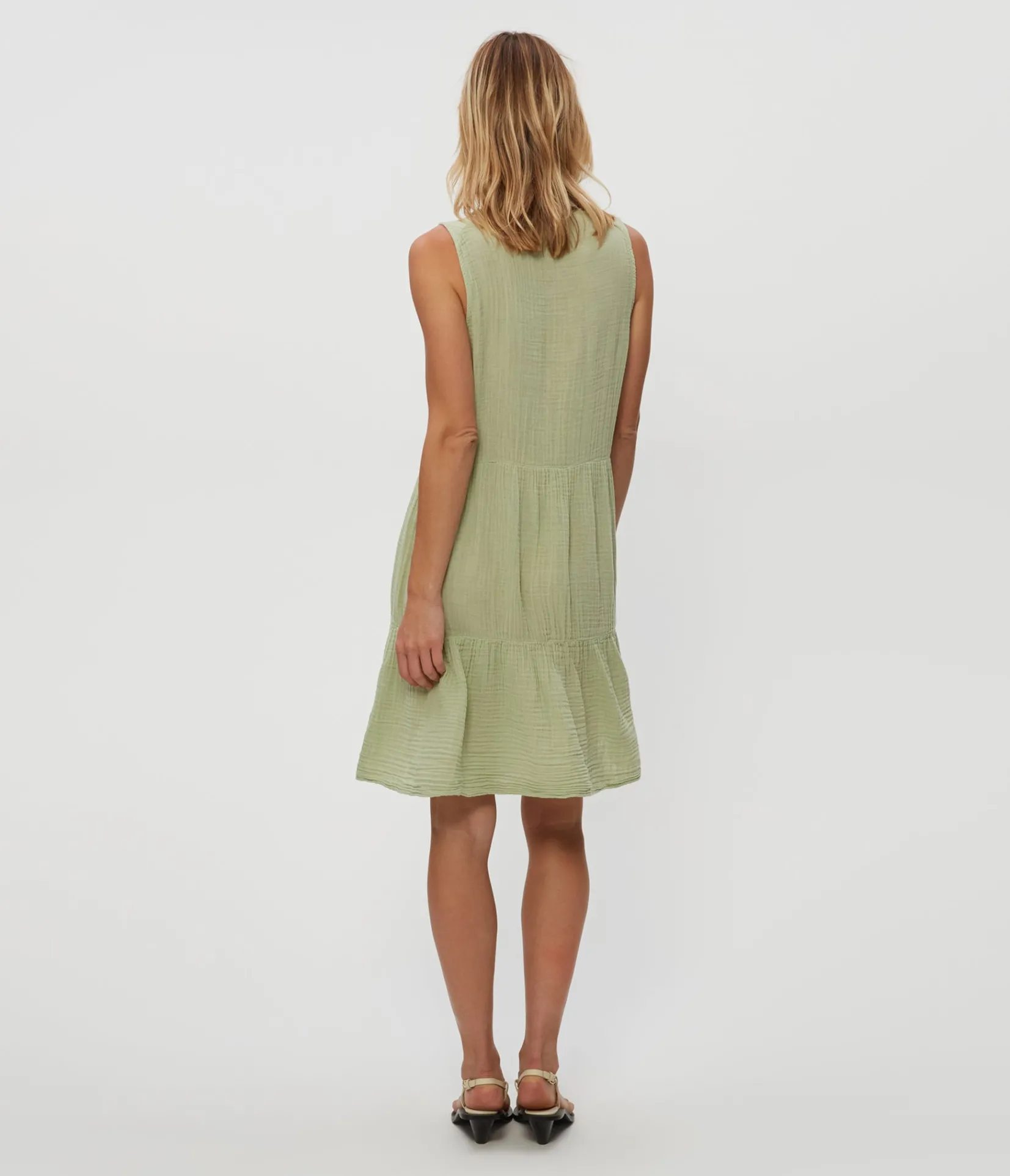 daisy_gauze_dress_4.webp Michael Stars Daisy Gauze Dress- Dresses | Knee Length Dresses