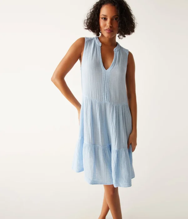 Michael Stars Daisy Gauze Dress- Dresses | Knee Length Dresses