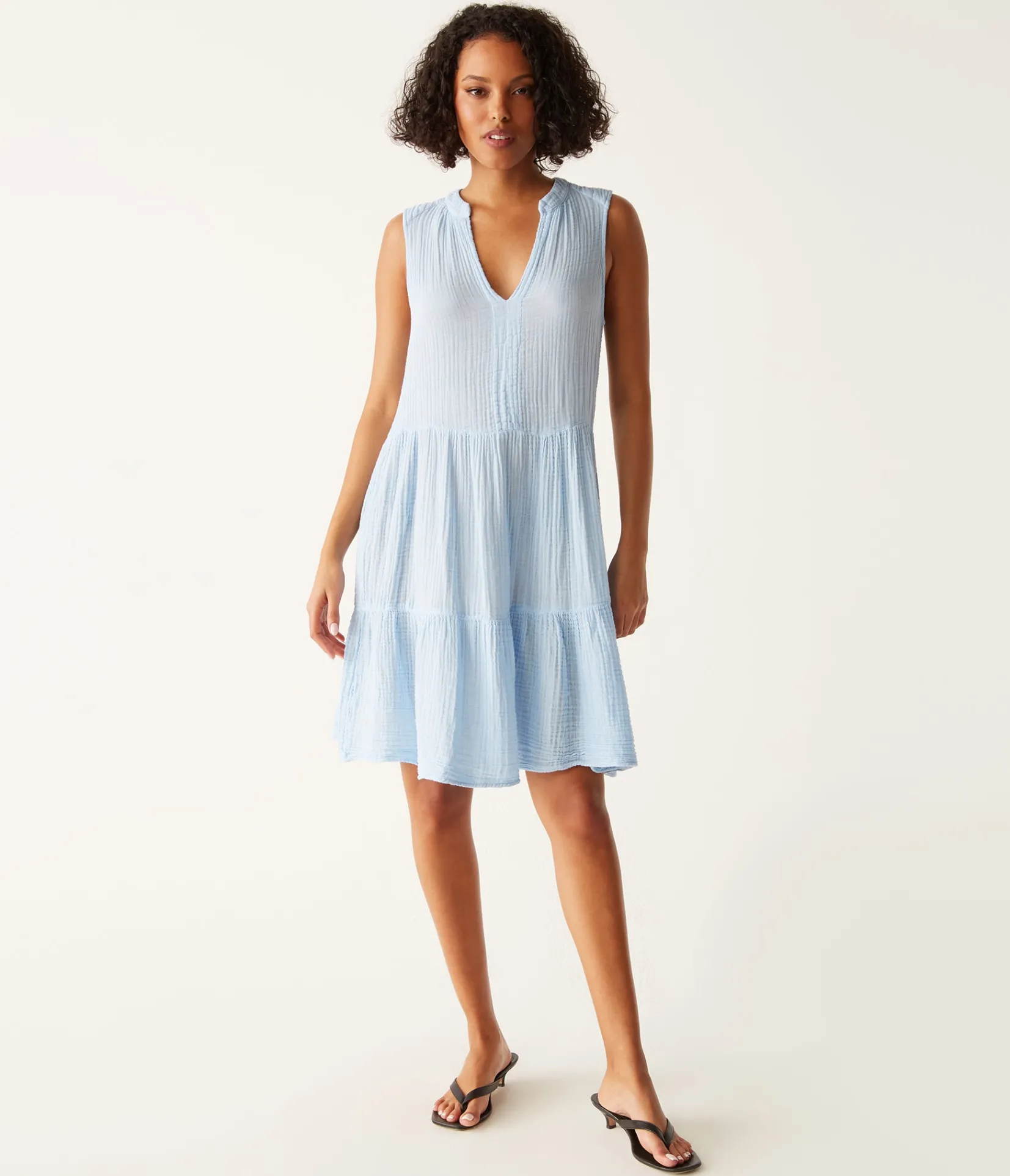 daisy_gauze_dress_42.webp Michael Stars Daisy Gauze Dress- Dresses | Knee Length Dresses