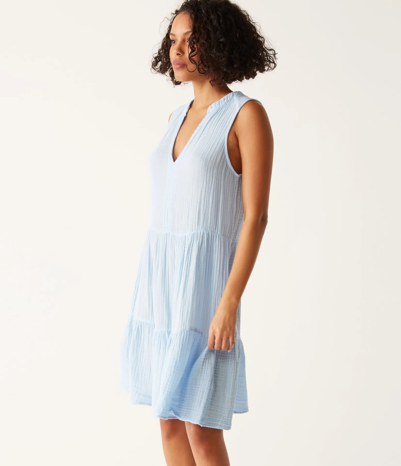 daisy_gauze_dress_43.webp Michael Stars Daisy Gauze Dress- Dresses | Knee Length Dresses