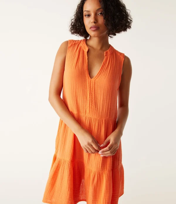 Michael Stars Daisy Gauze Dress- Dresses | Knee Length Dresses