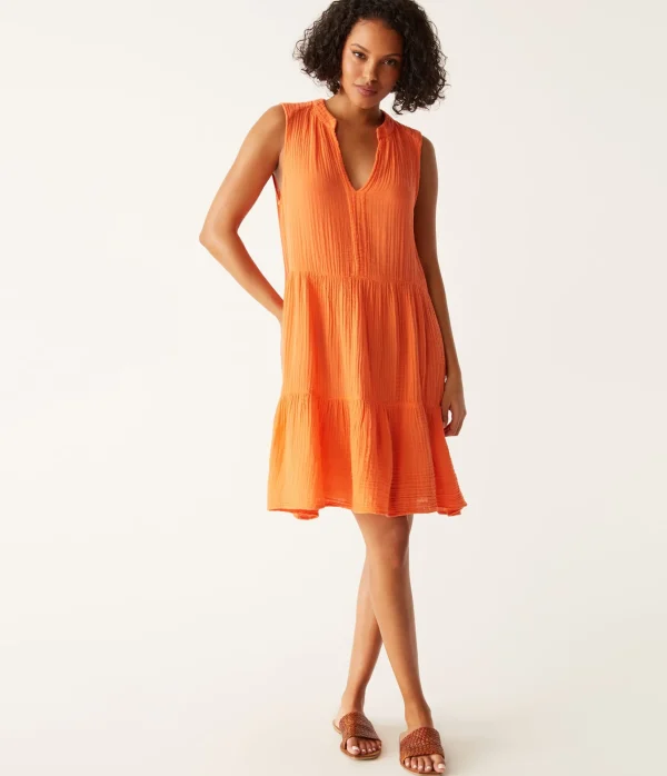 Michael Stars Daisy Gauze Dress- Dresses | Knee Length Dresses