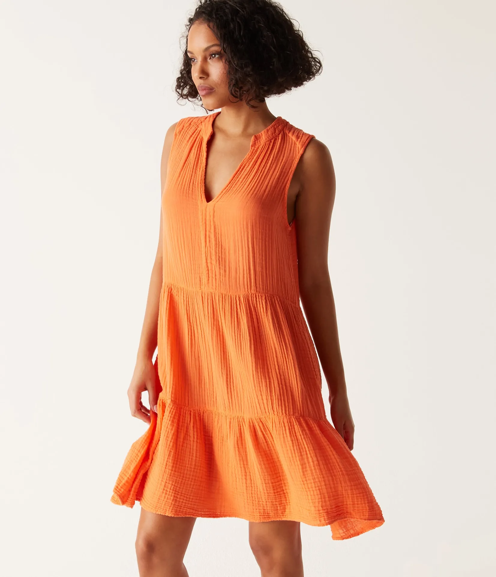 daisy_gauze_dress_47.webp Michael Stars Daisy Gauze Dress- Dresses | Knee Length Dresses
