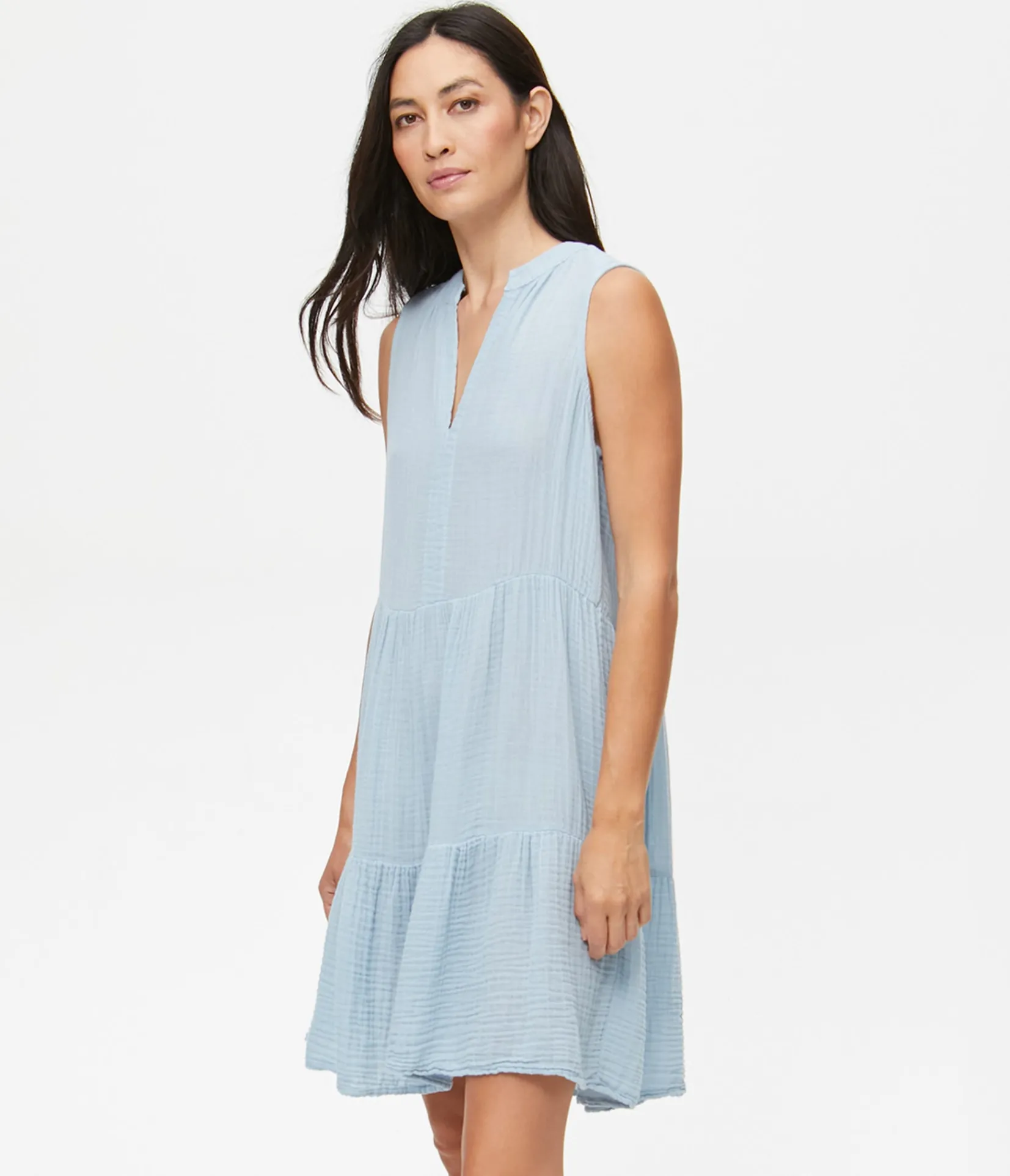 daisy_gauze_dress_51.webp Michael Stars Daisy Gauze Dress- Dresses | Knee Length Dresses