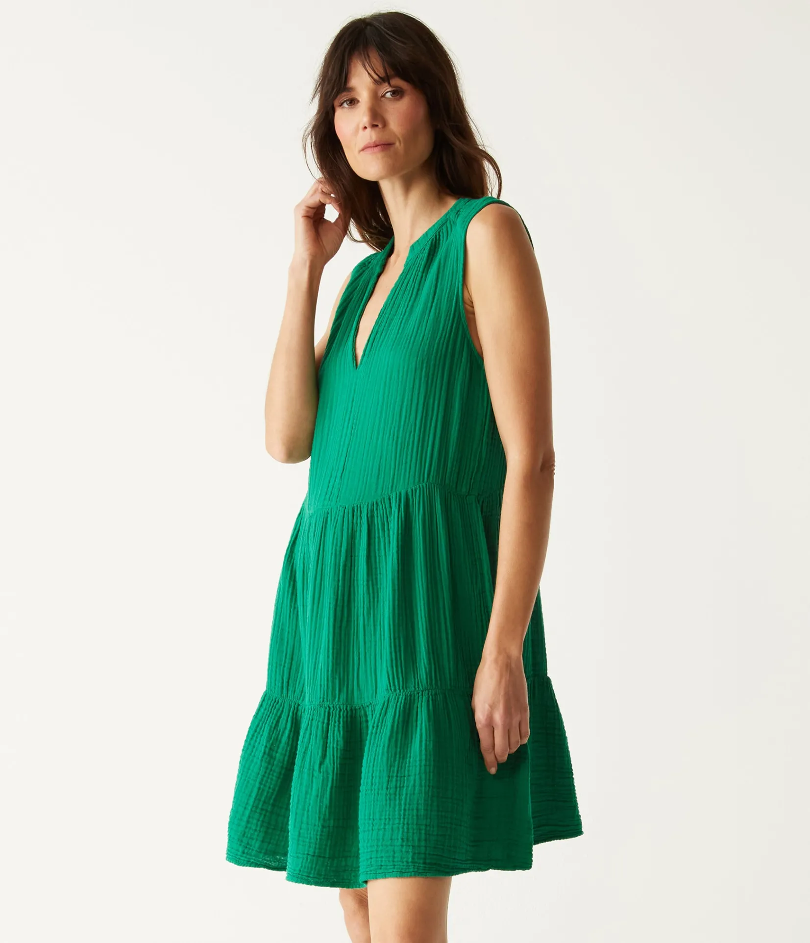 daisy_gauze_dress_59.webp Michael Stars Daisy Gauze Dress- Dresses | Knee Length Dresses