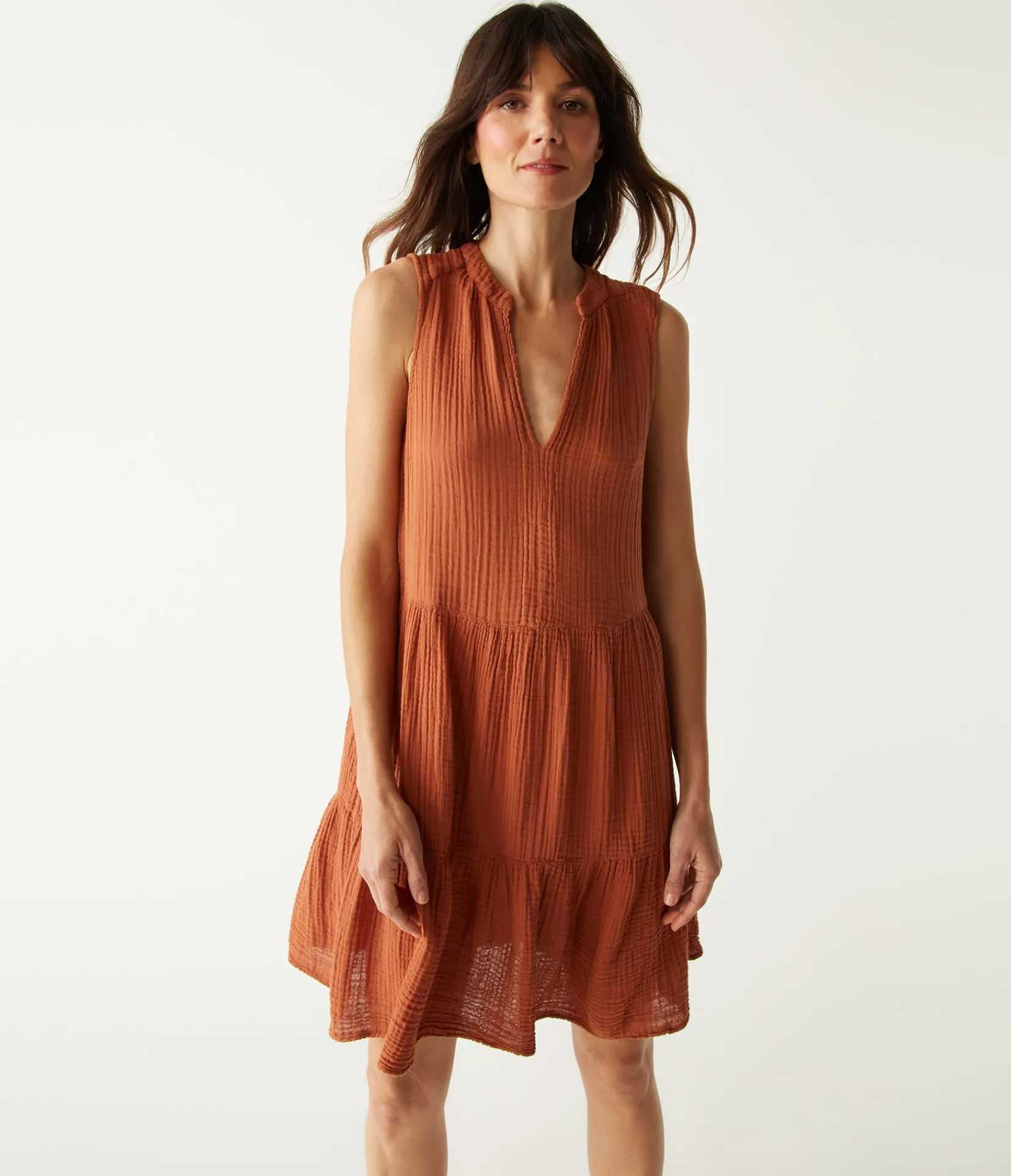 daisy_gauze_dress_61.webp Michael Stars Daisy Gauze Dress- Dresses | Knee Length Dresses