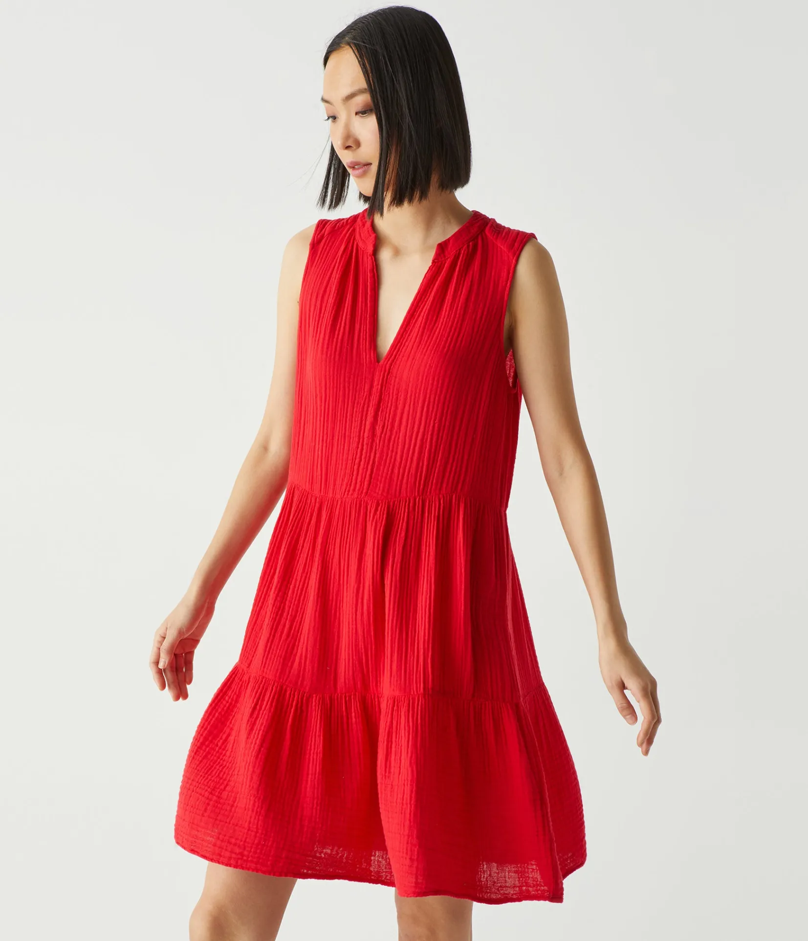 daisy_gauze_dress_65.webp Michael Stars Daisy Gauze Dress- Dresses | Knee Length Dresses