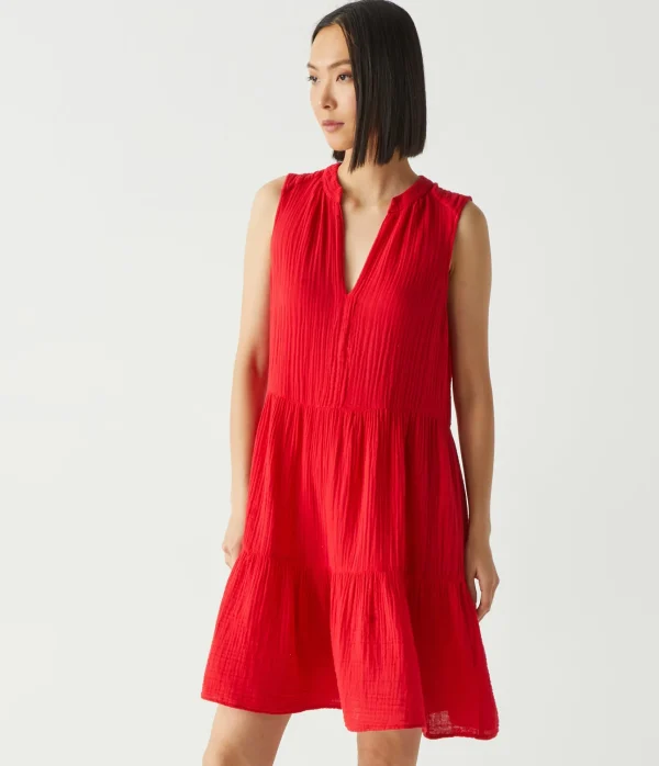 Michael Stars Daisy Gauze Dress- Dresses | Knee Length Dresses
