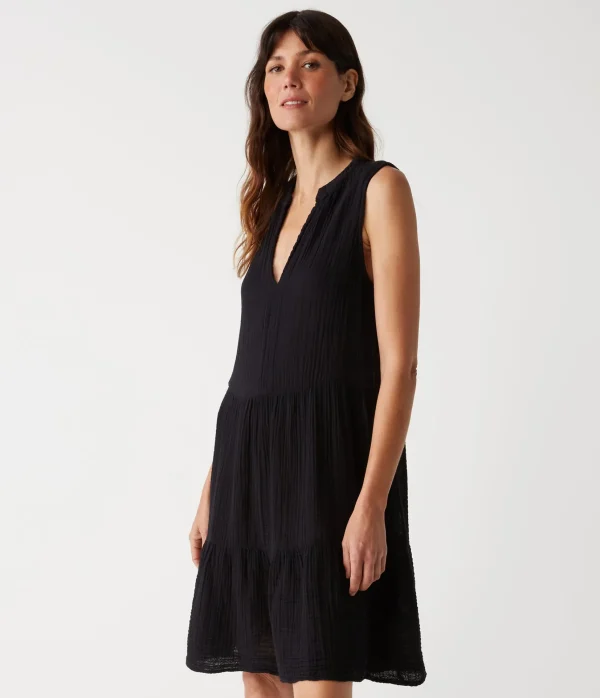 Michael Stars Daisy Gauze Dress- Dresses | Knee Length Dresses