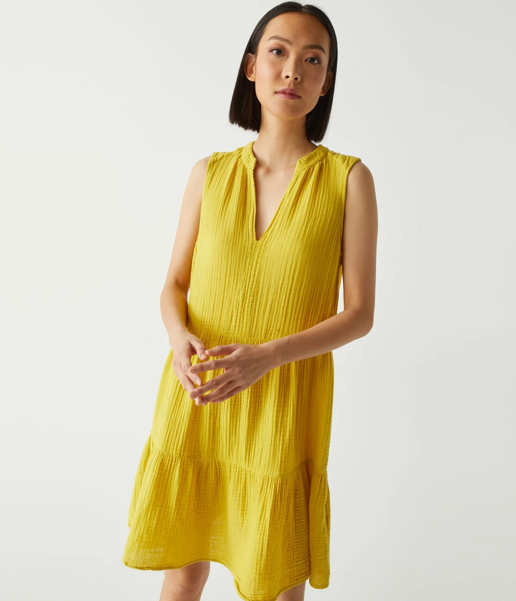daisy_gauze_dress_73.webp Michael Stars Daisy Gauze Dress- Dresses | Knee Length Dresses