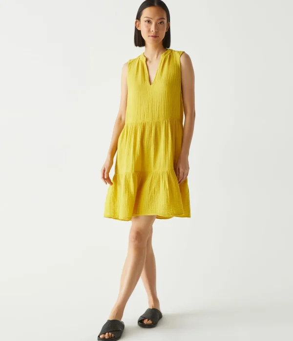 Michael Stars Daisy Gauze Dress- Dresses | Knee Length Dresses