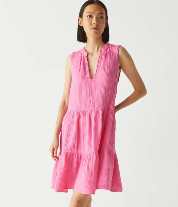 Michael Stars Daisy Gauze Dress- Dresses | Knee Length Dresses