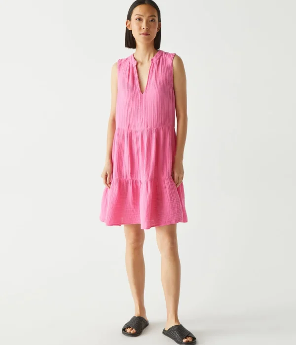 Michael Stars Daisy Gauze Dress- Dresses | Knee Length Dresses