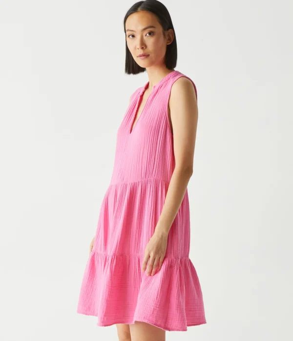 Michael Stars Daisy Gauze Dress- Dresses | Knee Length Dresses