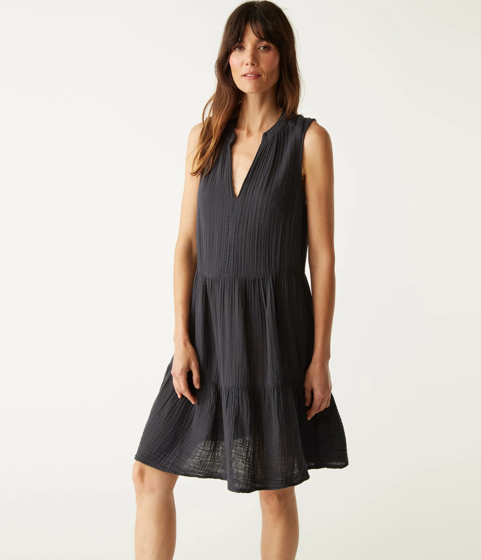 daisy_gauze_dress_81.webp Michael Stars Daisy Gauze Dress- Dresses | Knee Length Dresses