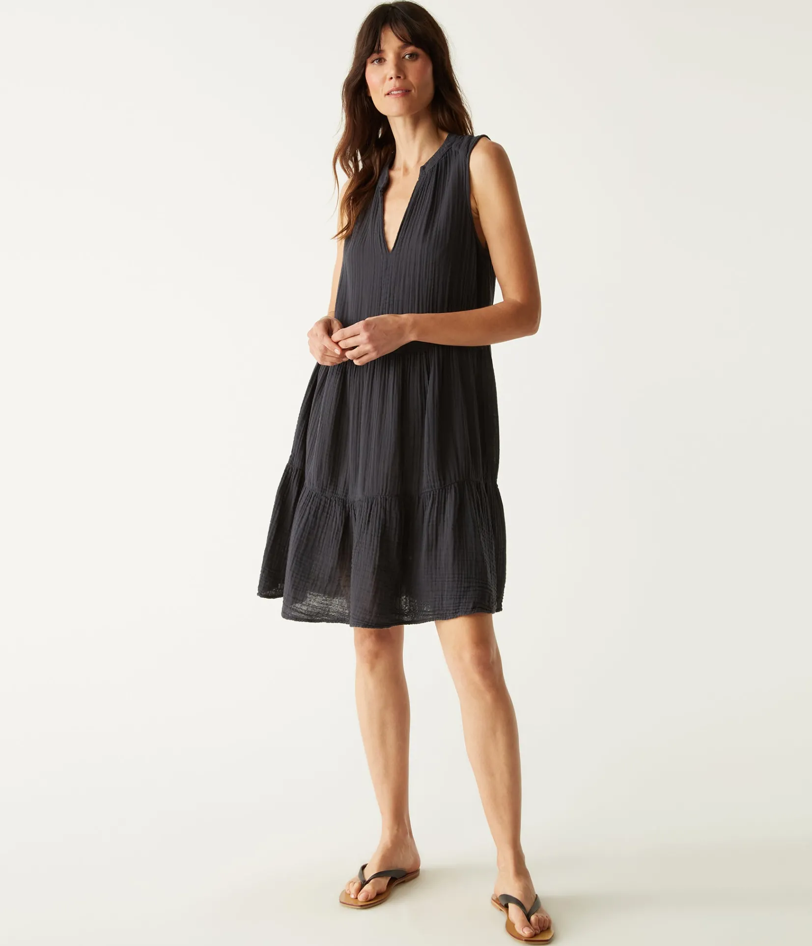 daisy_gauze_dress_83.webp Michael Stars Daisy Gauze Dress- Dresses | Knee Length Dresses