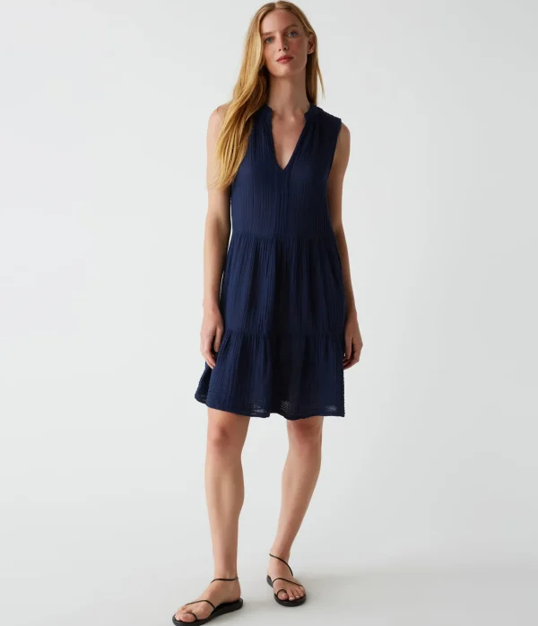 Michael Stars Daisy Gauze Dress- Dresses | Knee Length Dresses