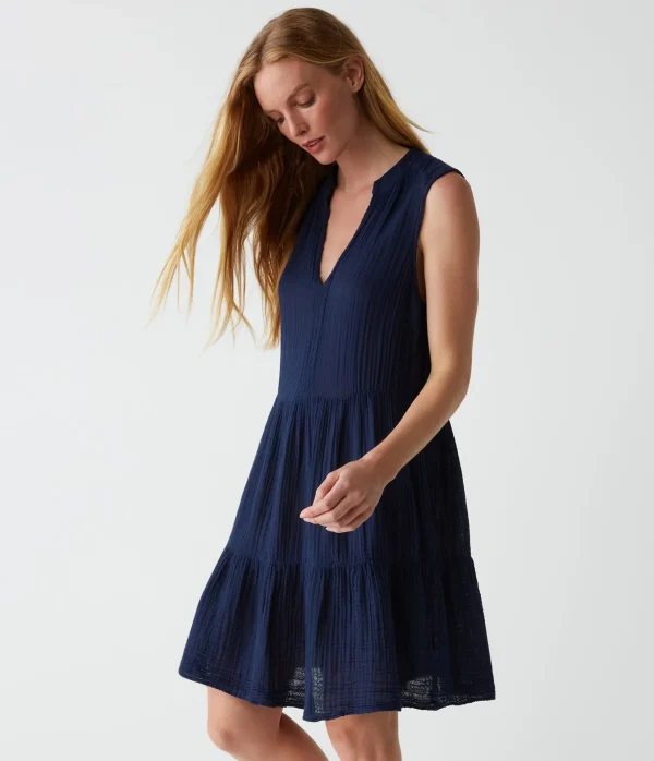 Michael Stars Daisy Gauze Dress- Dresses | Knee Length Dresses