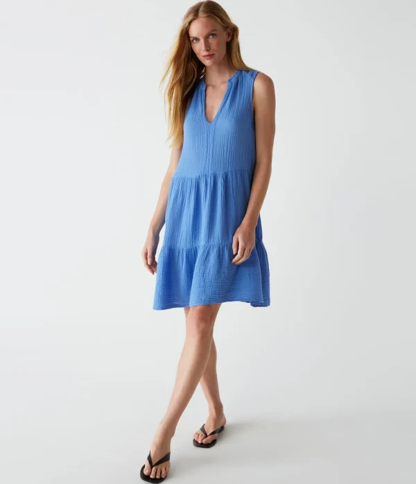 Michael Stars Daisy Gauze Dress- Dresses | Knee Length Dresses