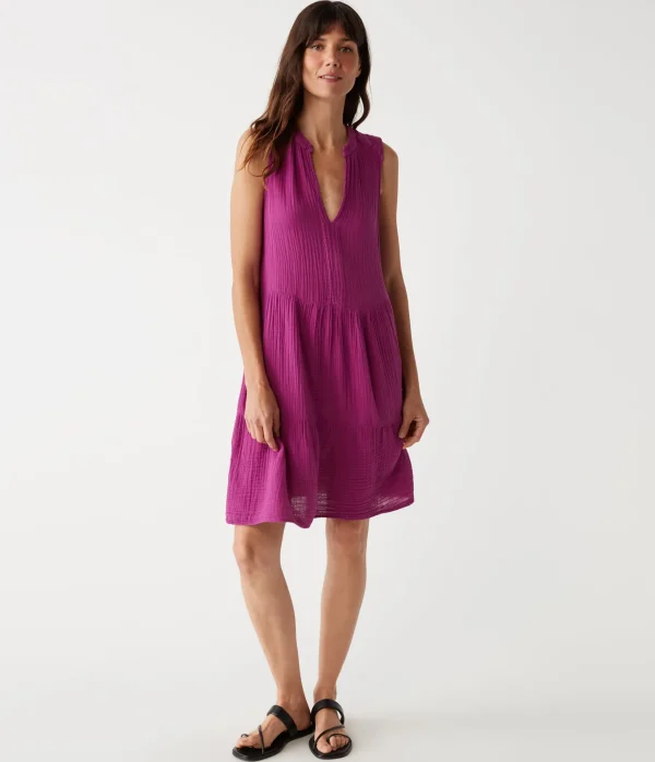 Michael Stars Daisy Gauze Dress- Dresses | Knee Length Dresses