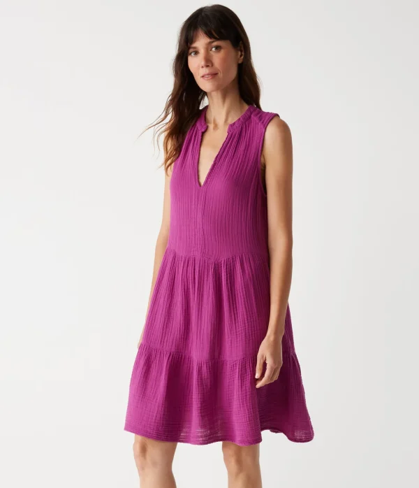 Michael Stars Daisy Gauze Dress- Dresses | Knee Length Dresses