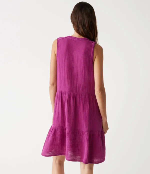 Michael Stars Daisy Gauze Dress- Dresses | Knee Length Dresses