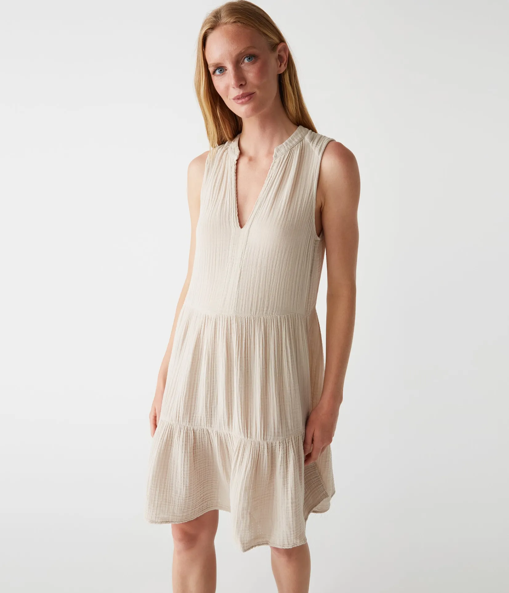 daisy_gauze_dress_97.webp Michael Stars Daisy Gauze Dress- Dresses | Knee Length Dresses