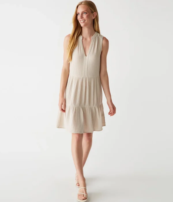 Michael Stars Daisy Gauze Dress- Dresses | Knee Length Dresses