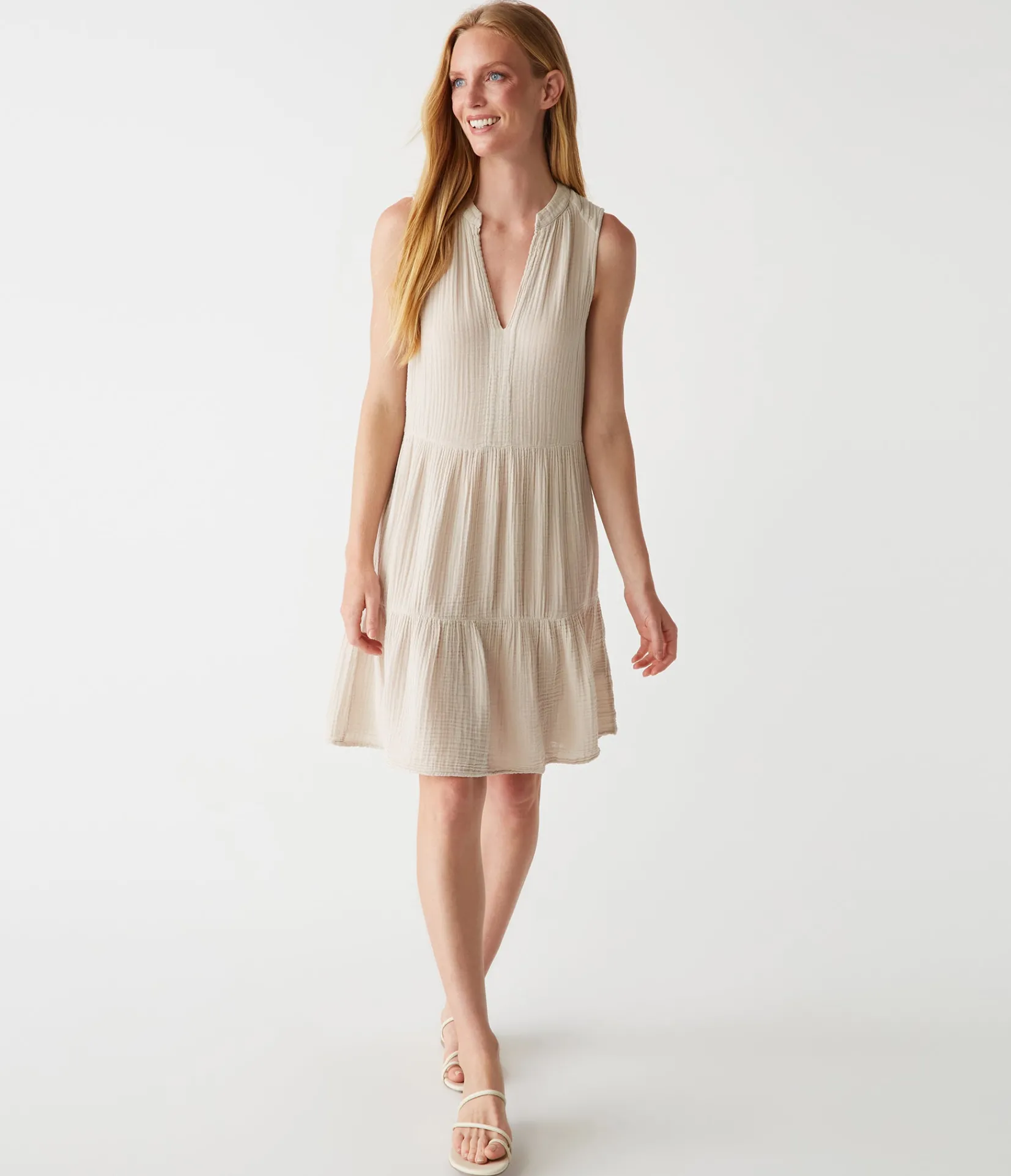 daisy_gauze_dress_98.webp Michael Stars Daisy Gauze Dress- Dresses | Knee Length Dresses