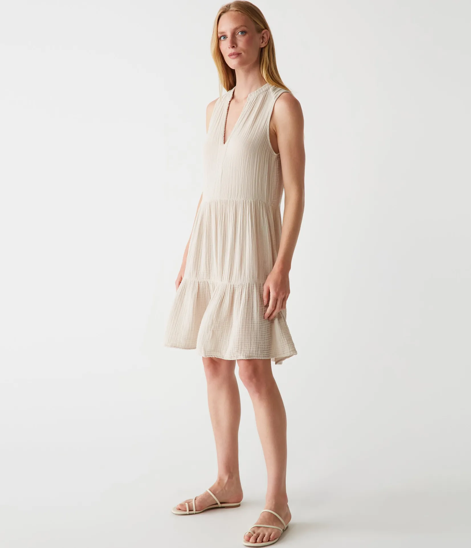 daisy_gauze_dress_99.webp Michael Stars Daisy Gauze Dress- Dresses | Knee Length Dresses