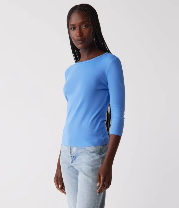 Michael Stars Dakota 3/4 Sleeve Tee- T-Shirts | Supima Cotton T-Shirts