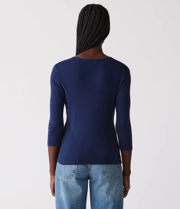 Michael Stars Dakota 3/4 Sleeve Tee- T-Shirts | Supima Cotton T-Shirts