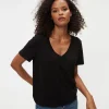 Michael Stars Daria V-Neck Tee- T-Shirts | Daily T-Shirts