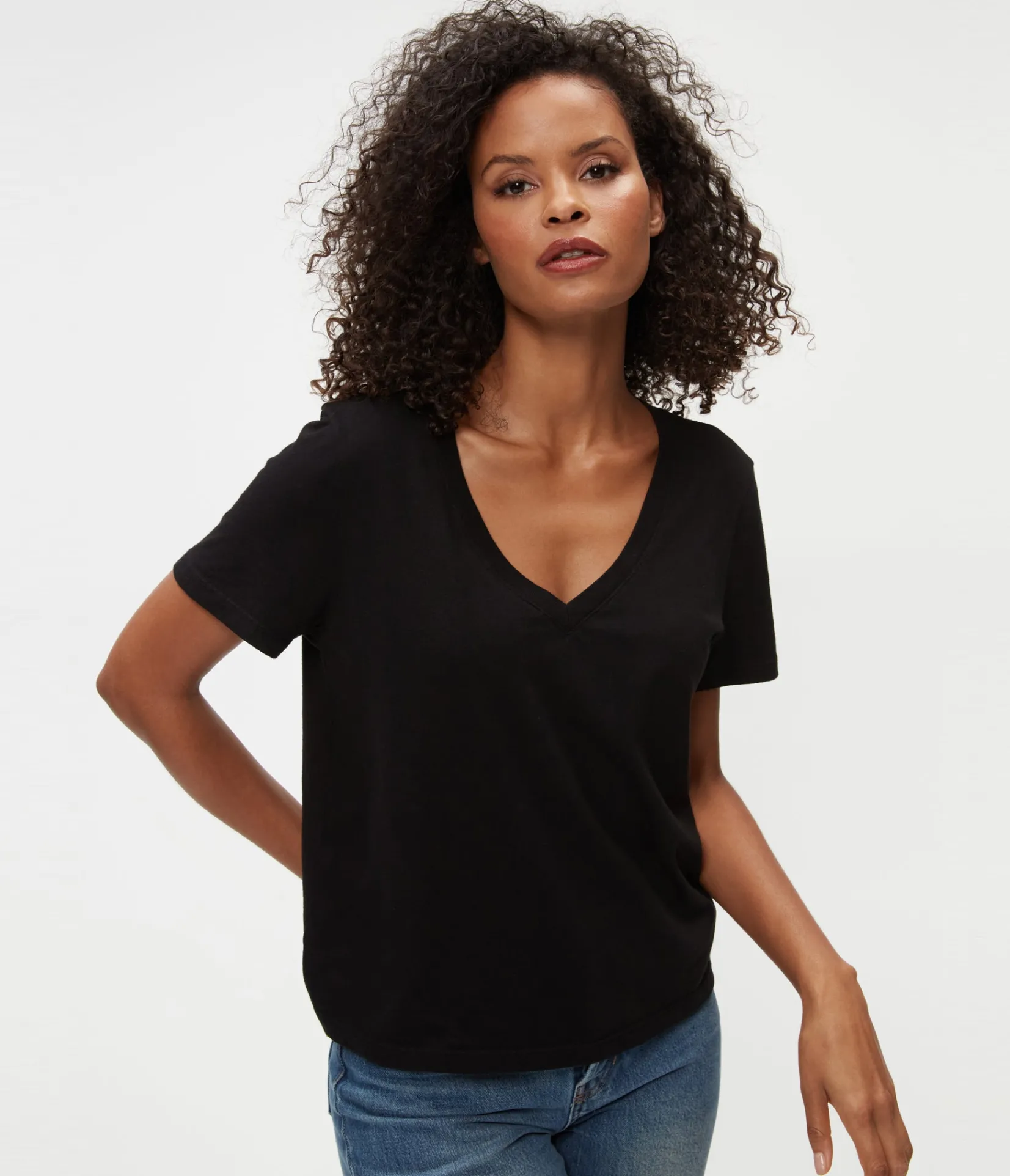 daria_vneck_tee_0.webp Michael Stars Daria V-Neck Tee- T-Shirts | Daily T-Shirts