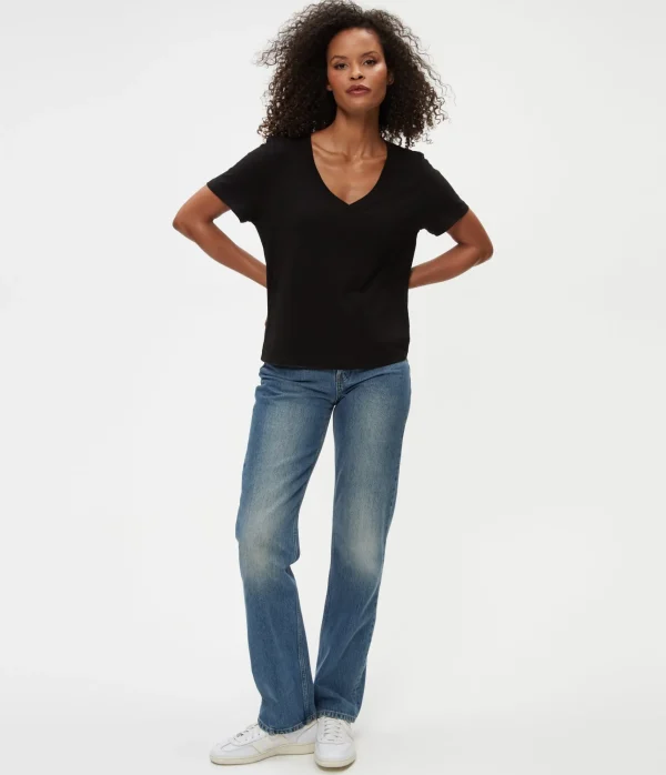 Michael Stars Daria V-Neck Tee- T-Shirts | Daily T-Shirts