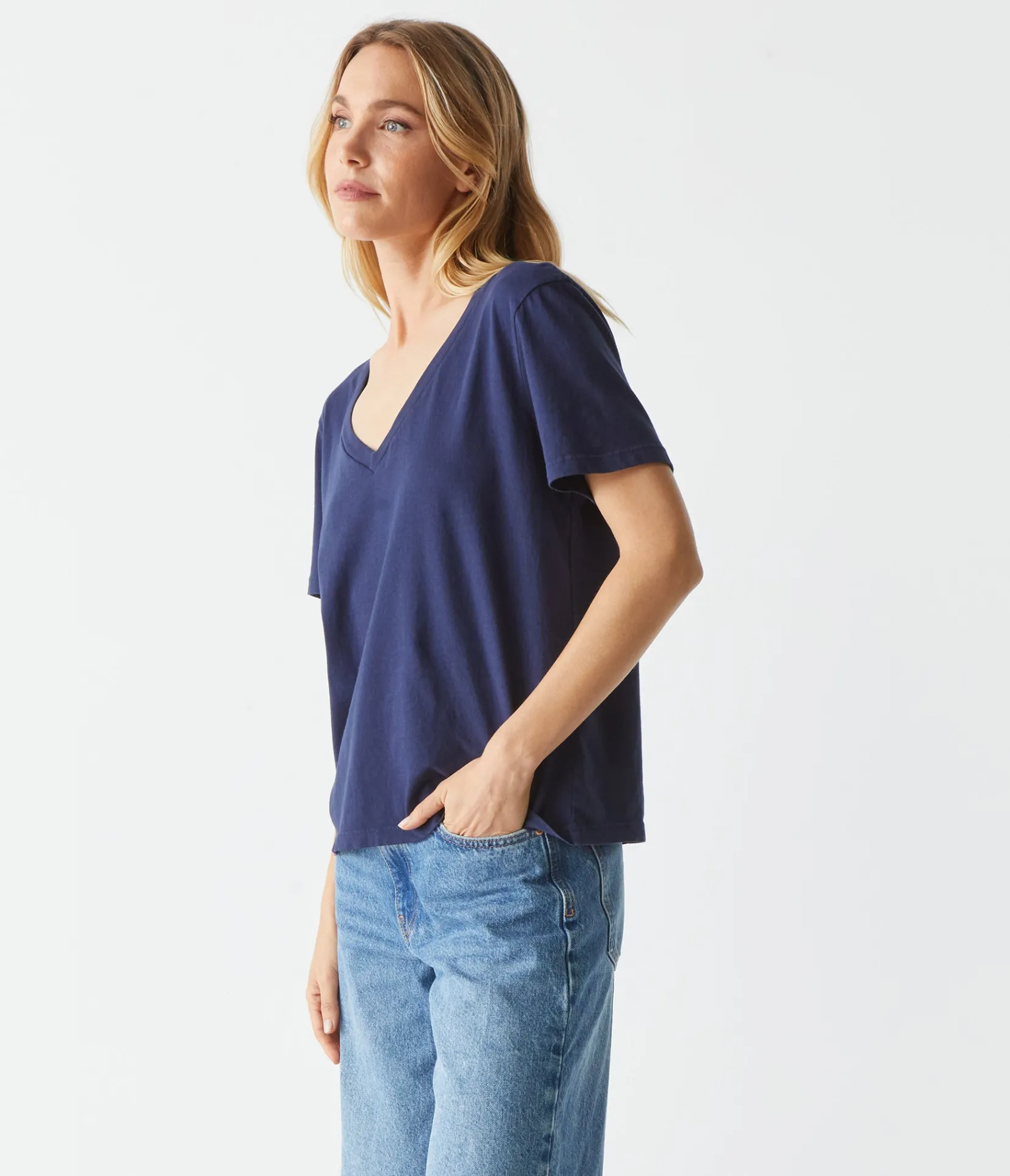 daria_vneck_tee_10.webp Michael Stars Daria V-Neck Tee- T-Shirts | Daily T-Shirts