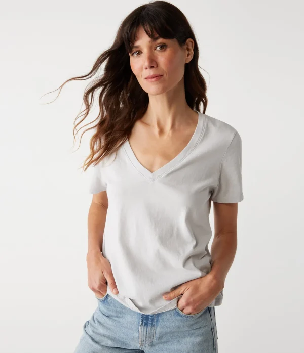 Michael Stars Daria V-Neck Tee- T-Shirts | Daily T-Shirts