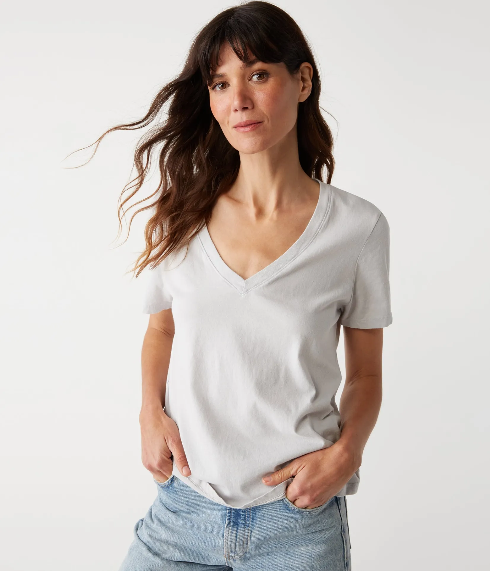 daria_vneck_tee_16.webp Michael Stars Daria V-Neck Tee- T-Shirts | Daily T-Shirts