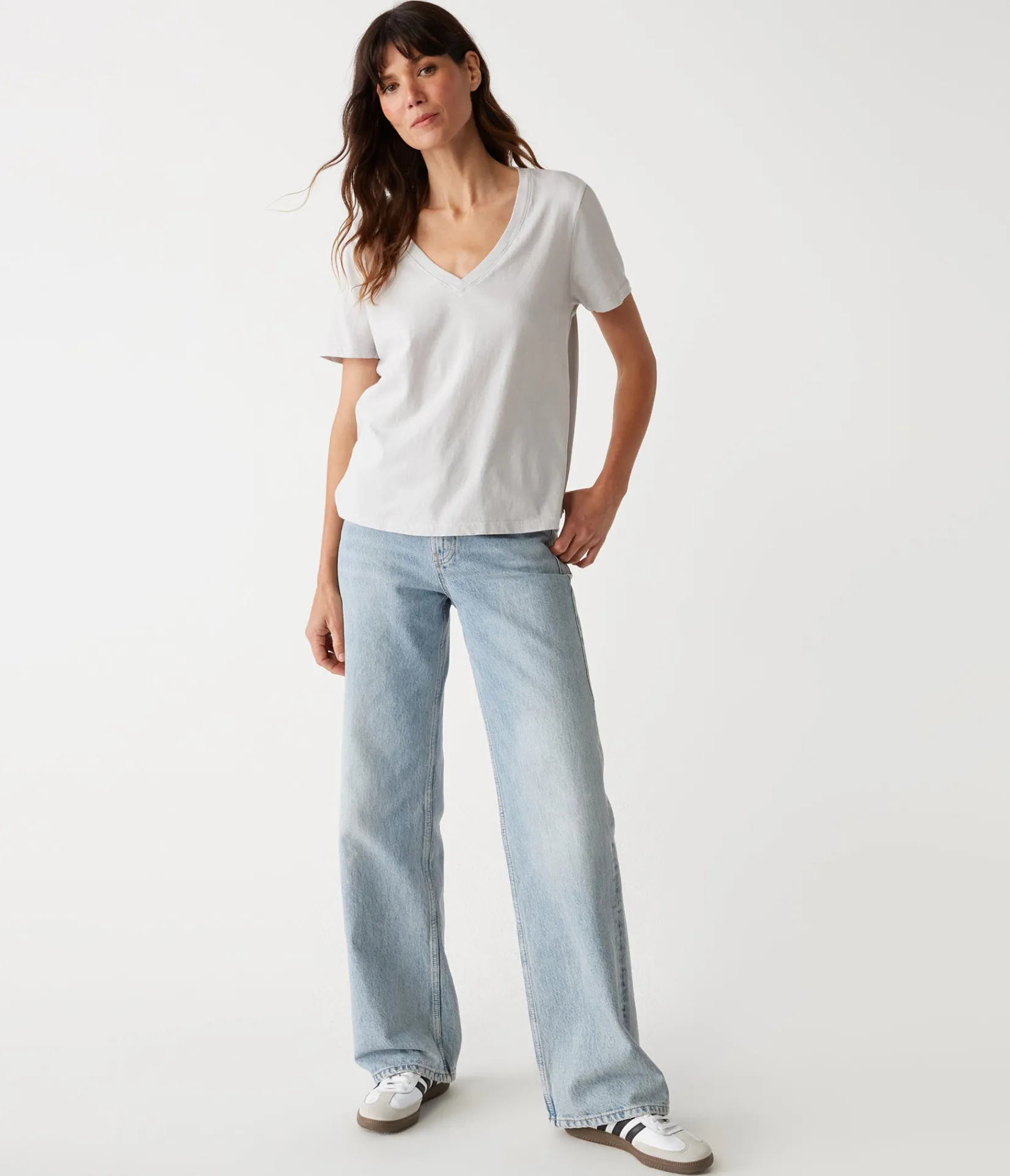 daria_vneck_tee_17.webp Michael Stars Daria V-Neck Tee- T-Shirts | Daily T-Shirts