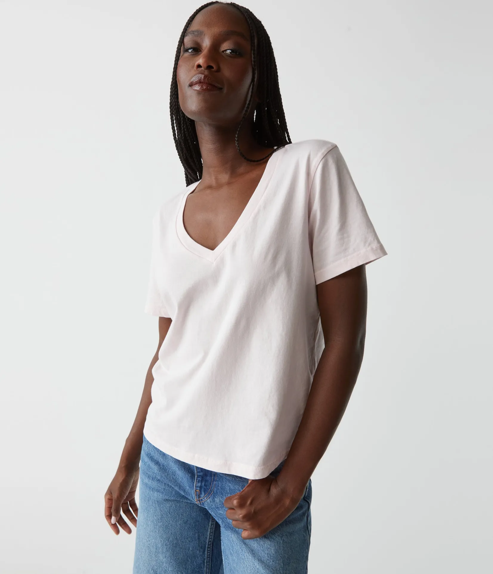 daria_vneck_tee_24.webp Michael Stars Daria V-Neck Tee- T-Shirts | Daily T-Shirts