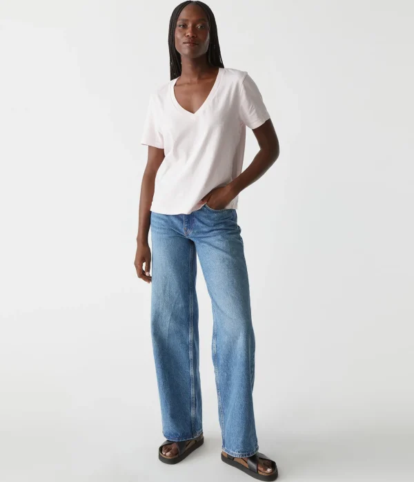 Michael Stars Daria V-Neck Tee- T-Shirts | Daily T-Shirts