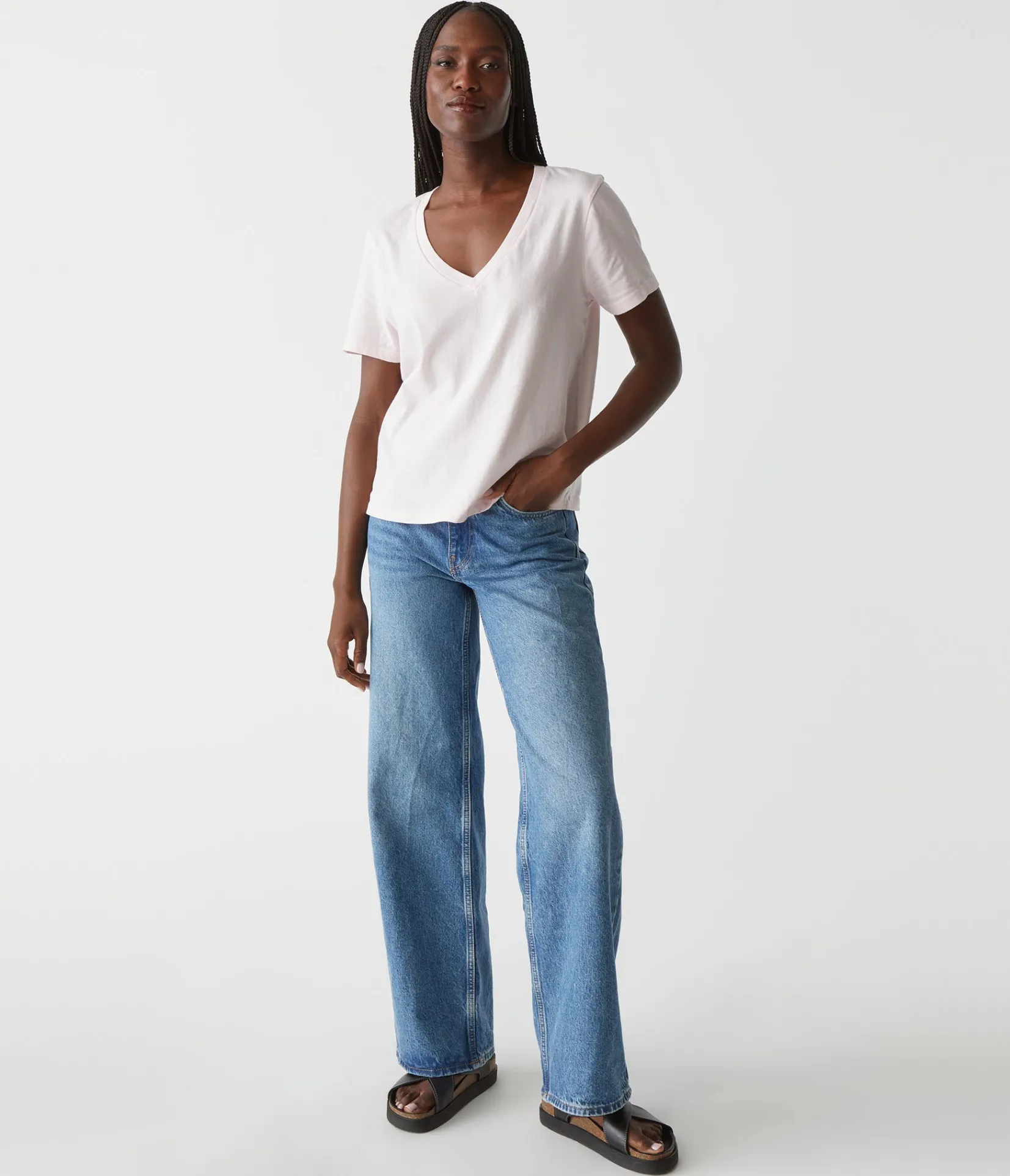 daria_vneck_tee_25.webp Michael Stars Daria V-Neck Tee- T-Shirts | Daily T-Shirts