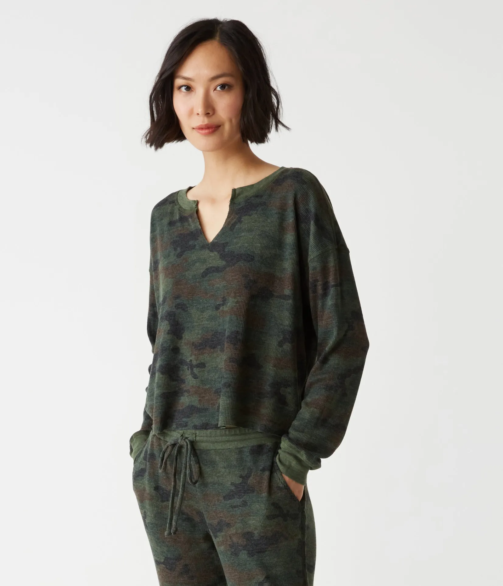 delia_camo_thermal_2.webp Michael Stars Delia Camo Thermal- T-Shirts | Loungewear