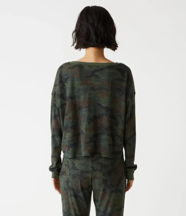 Michael Stars Delia Camo Thermal- T-Shirts | Loungewear